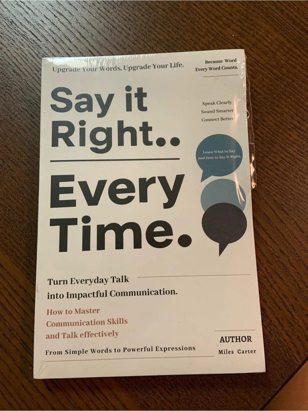 Say It Right Every Time. — by Miles Carter